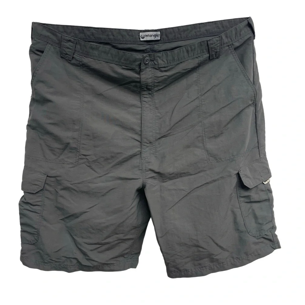 Wrangler Slate Gray Cargo Shorts Multiple‎ Pockets Mens Size 48 Waist